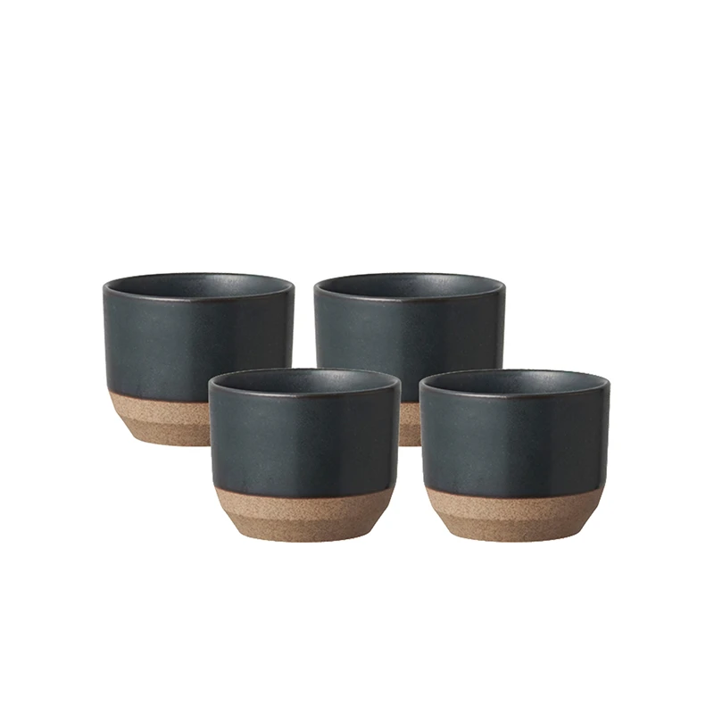 Kinto Little Mug Keramik Schwarz 4 Stück 1 Kinto Little Mug Keramik Schwarz 4 Stück