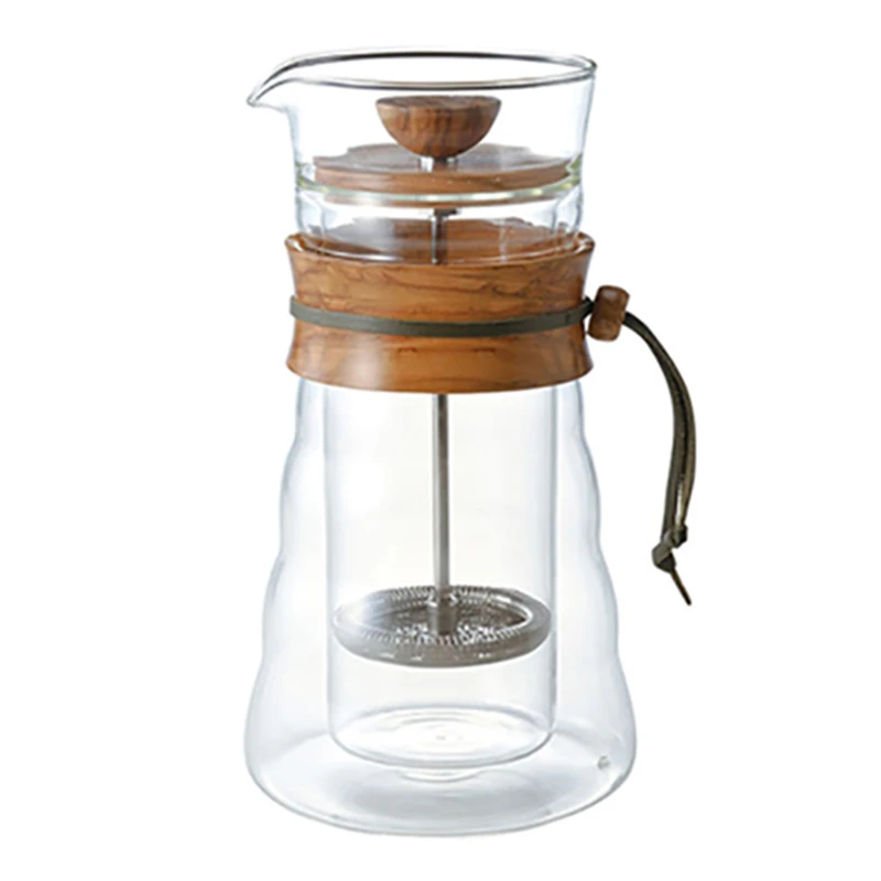 Hario Double Wall Coffee Press Olive Wood 1 Hario Double Wall Coffee Press Olive Wood