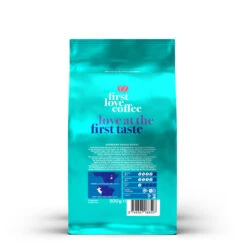 Bio Espresso -Kaffeeserie Geschäft 105164 105164 first love coffee bio espresso 500g bohnen ruckseite