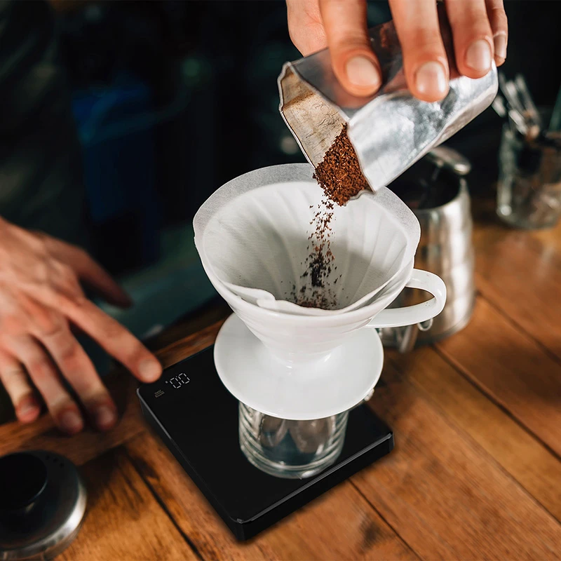 Coffee Scale Mit Timer Schwarz 2 Coffee Scale Mit Timer Schwarz – Bild 2