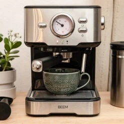 Siebträgermaschine Espresso Select Schwarz Edelstahl -Kaffeeserie Geschäft 105408 105408 beem siebtragermaschine espresso select kueche