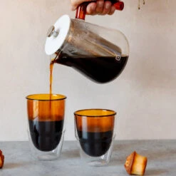 Stack Thermo Glass 200 Ml Semi-Amber -Kaffeeserie Geschäft 105415 105415 carl henkel stack thermo glass 200 ml semi amber zweistueck